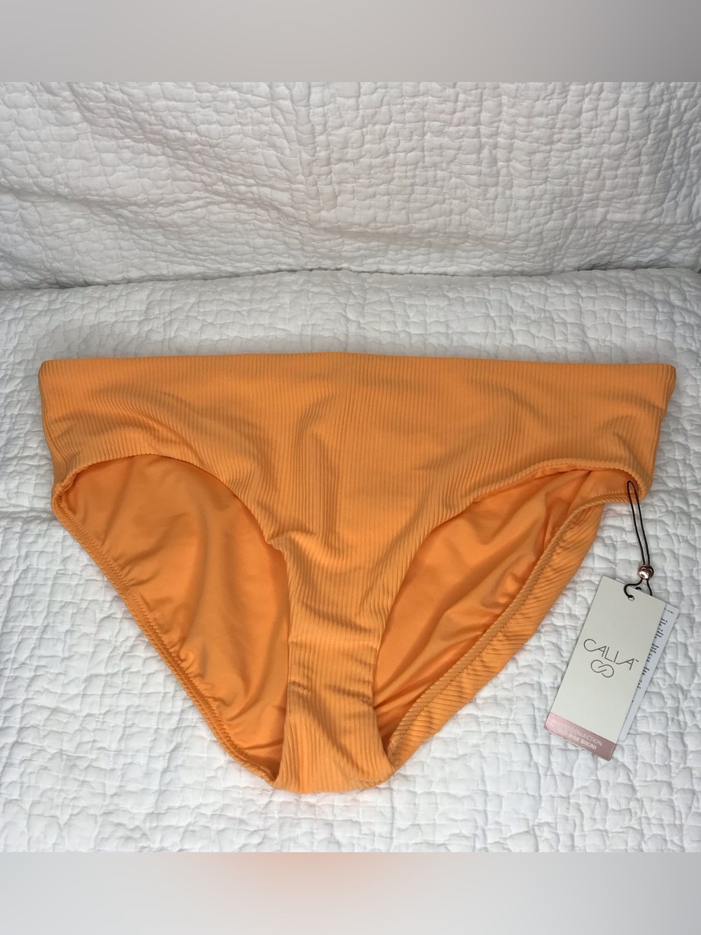 CALIA by Carrie Underwood Orange Ribbed Bikini Bottoms Size XL